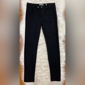 Vince Mid Rise Skinny Ponte Stretch Pants Black Size 8